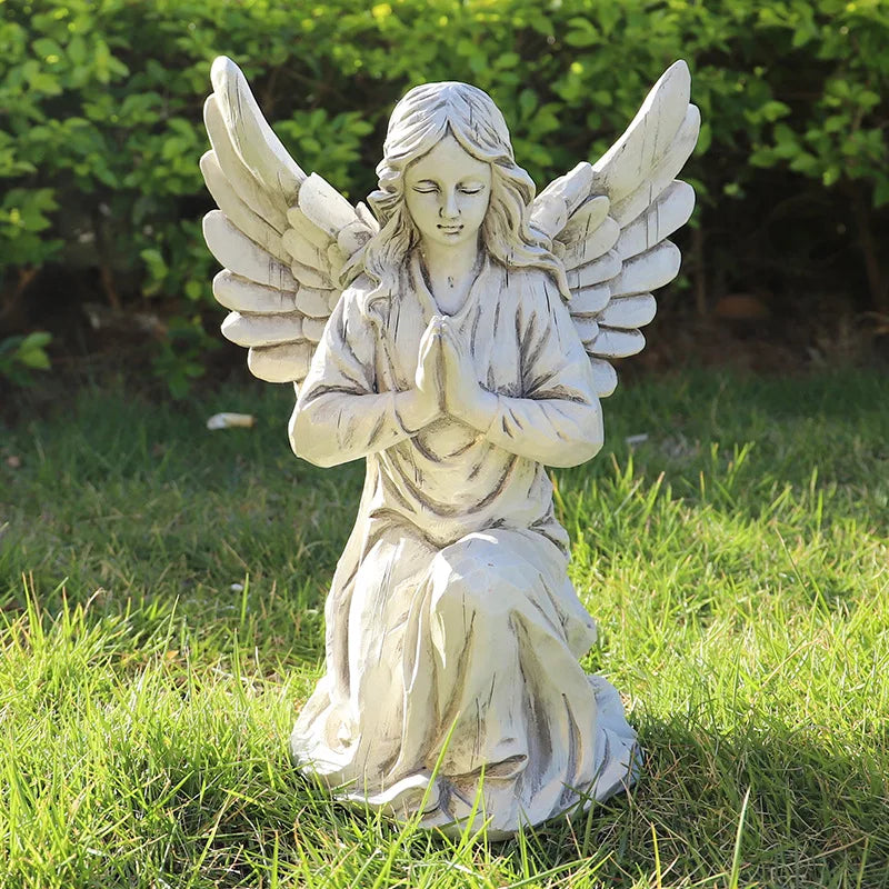 Kneeling Angel Figurines Nordic Sculptures Luxury Modern Creative Ornaments Aesthetic Art Gardens Ornament Garden Decorations